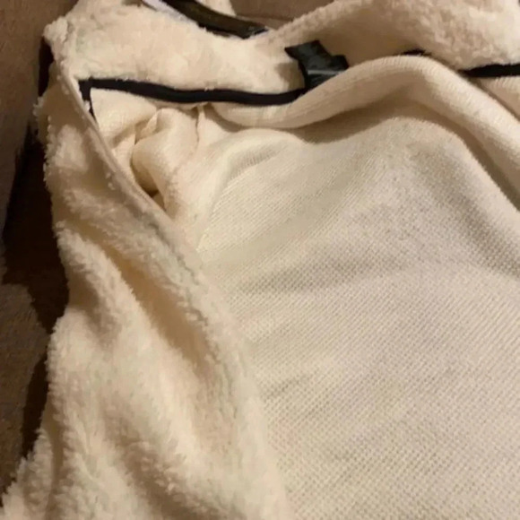 Juniors Cream Carolina Panthers Intercepting Teddy Sherpa Full-Zip Jacket - Picture 11 of 11